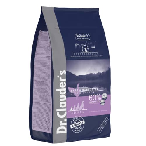 DR.CLAUDER’S DOG HYPOSENSITIVE MINI sausā suņu barība Pīle, kartupeļi 12.5kg
